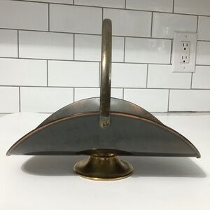 VTG Coppercraft Guild Small Basket Copper & Brass
